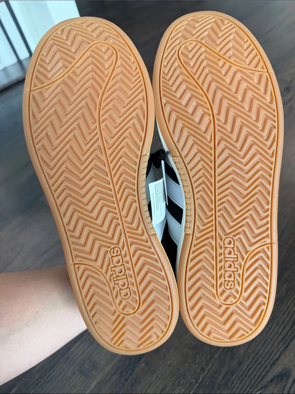 adidas Black Low-Top Athletic Sneakers with White Soles